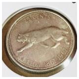 Silver 1967 Canadian 25 Cent Coin