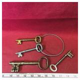 Lot Of 4 Large Keys (Antique)