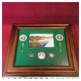 Framed Sterling Golf Coins (12" x 14")