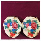Pair Of Chalkware Wall Mounts (Vintage)