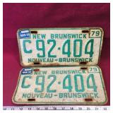 Matching 1979 New Brunswick License Plates