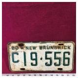 1960 New Brunswick License Plate
