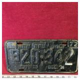 1972 New Brunswick License Plate (Painted)