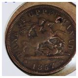 1857 Bank Of Upper Canada Token Coin