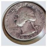 1943 US Quarter-Dollar Coin