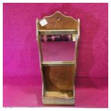 Wooden Wall Mount Shelf / Match Holder (Vintage)