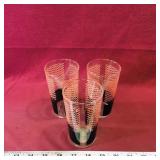 Set Of 3 Drinking Glasses (Vintage)