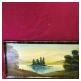 Framed Oil On Board Landscape Painting