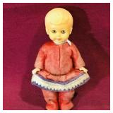 Small Plastic Nodder Doll (Vintage) (4" Tall)