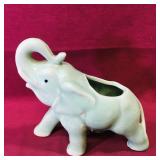 Ceramic Green Elephant Planter (Vintage)