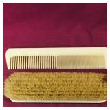 French Ivory Brush & Comb Set (Vintage)