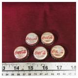Lot Of 5 Coca-Cola Bottle Caps (Vintage)
