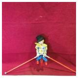 Toy Tightrope Circus Clown (Vintage)