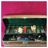 Toolbox Filled With Assorted Hardware (Vintage)