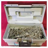 Toolbox Filled With Galvanized Nails