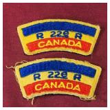Pair Of Canadian Military Patches (Vintage)