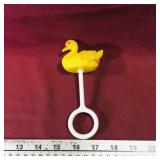 Plastic Duck Baby Rattle (Vintage)