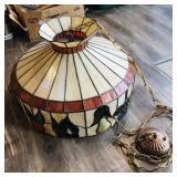 Large Stain Glass Light Fixture (Antique)