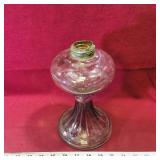Amethyst Color Glass Oil Lamp Base (Antique)