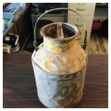 Galvanized Milk Can (Antique) (20 1/2" x 10 1/2")
