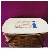 Painted Large Basket (Vintage)
