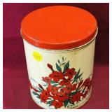 Tin Kitchen Container (Vintage) (6 1/2" x 5")