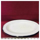 Enamelled Platter Dish (Vintage) (14" x 9")