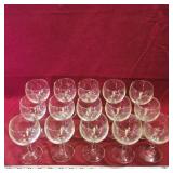Set Of 15 Wine Glasses (Vintage) (5" Tall)