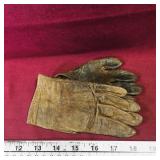 Pair Of Childrens Leather Gloves (Antique)