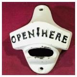 Painted Cast Iron Wall Mount Bottle Opener (Small)