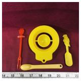 Lot Of 4 Plastic Advertising Items (Vintage)