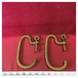 Pair Of Iron Clamp Fittings (Antique)