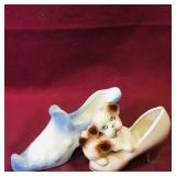 Lot Of 2 Ceramic Decorative Shoes (Vintage)