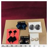 5 Pairs Of Costume Jewelry Clip-On Earrings