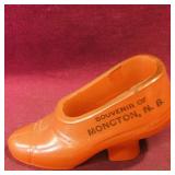 Painted Glass Moncton NB Souvenir Shoe (Vintage)