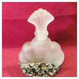 Glass Perfume Bottle (Vintage) (4 1/2" x 3 1/2")
