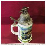 "Meine Dienstzeit" Ceramic & Metal Beer Stein