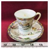 Handpainted Teacup & Saucer (Made In Japan)