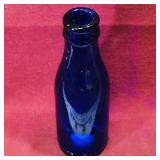 Cobalt Blue Glass Headache Medicine Bottle