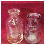Lot Of 2 Small Glass Bottles (Antique)