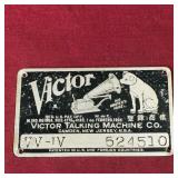 Victor Phonograph Product ID Plate (Antique)