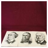 Set Of 14 Prime Minister Art Prints (11" x 8 1/2")