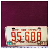 1969 New Brunswick License Plate