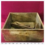 Lot Of Cobbler Tools & Wooden Crate (Antique)