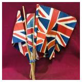 Lot Of Several Union Jack Souvenir Flags (Vintage)