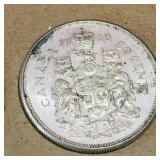 Silver 1963 Canadian 50 Cent Coin