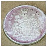 Silver 1966 Canadian 50 Cent Coin