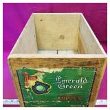 Emerald Green Apples Wooden Crate (Vintage)