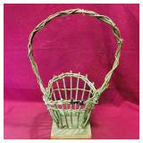 Painted Flower / Plant Basket (Vintage)