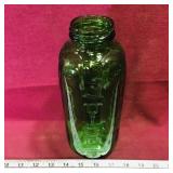 Green Glass Juice / Water Bottle (Vintage)